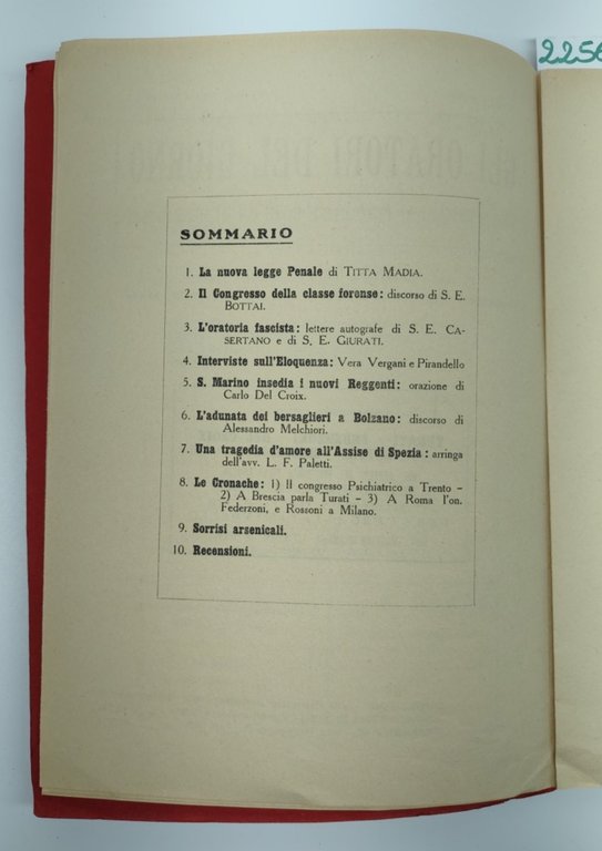 Gli oratori del giorno anno I numero 7 novembre 1927