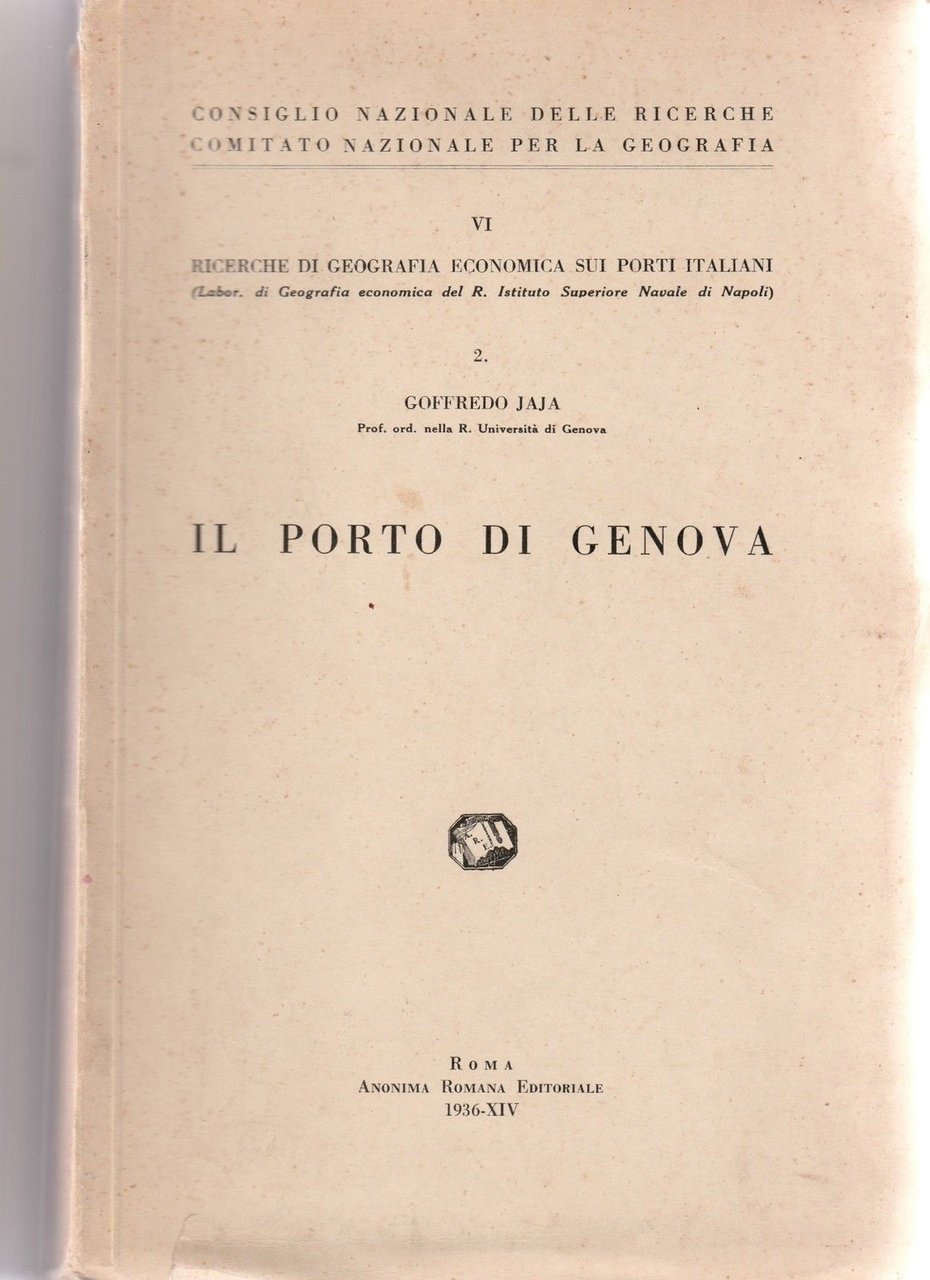 Goffredo Jaja- Il Porto Di Genova-Anonima Romana Editoriale