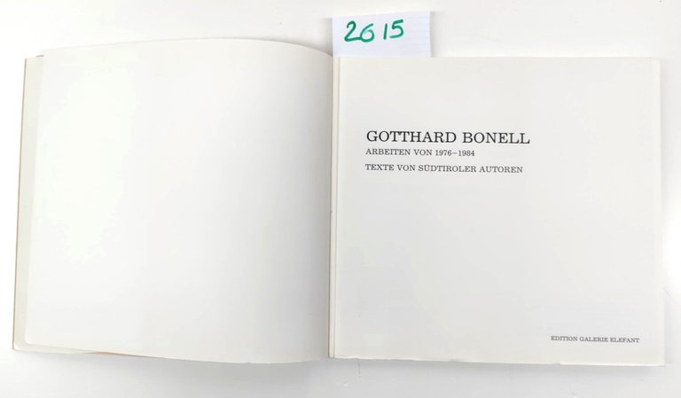 Gotthard Bonell Arbeiten Von 1976-1984. Texte Von Südtiroler Autoren 1984 | Immagine Gallery 2