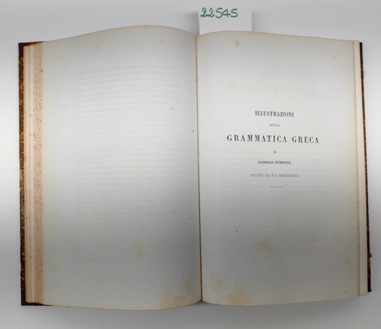 Grammatica greca Curtis Illustrazioni Filologico-Comparative Fumi Napoli 1868