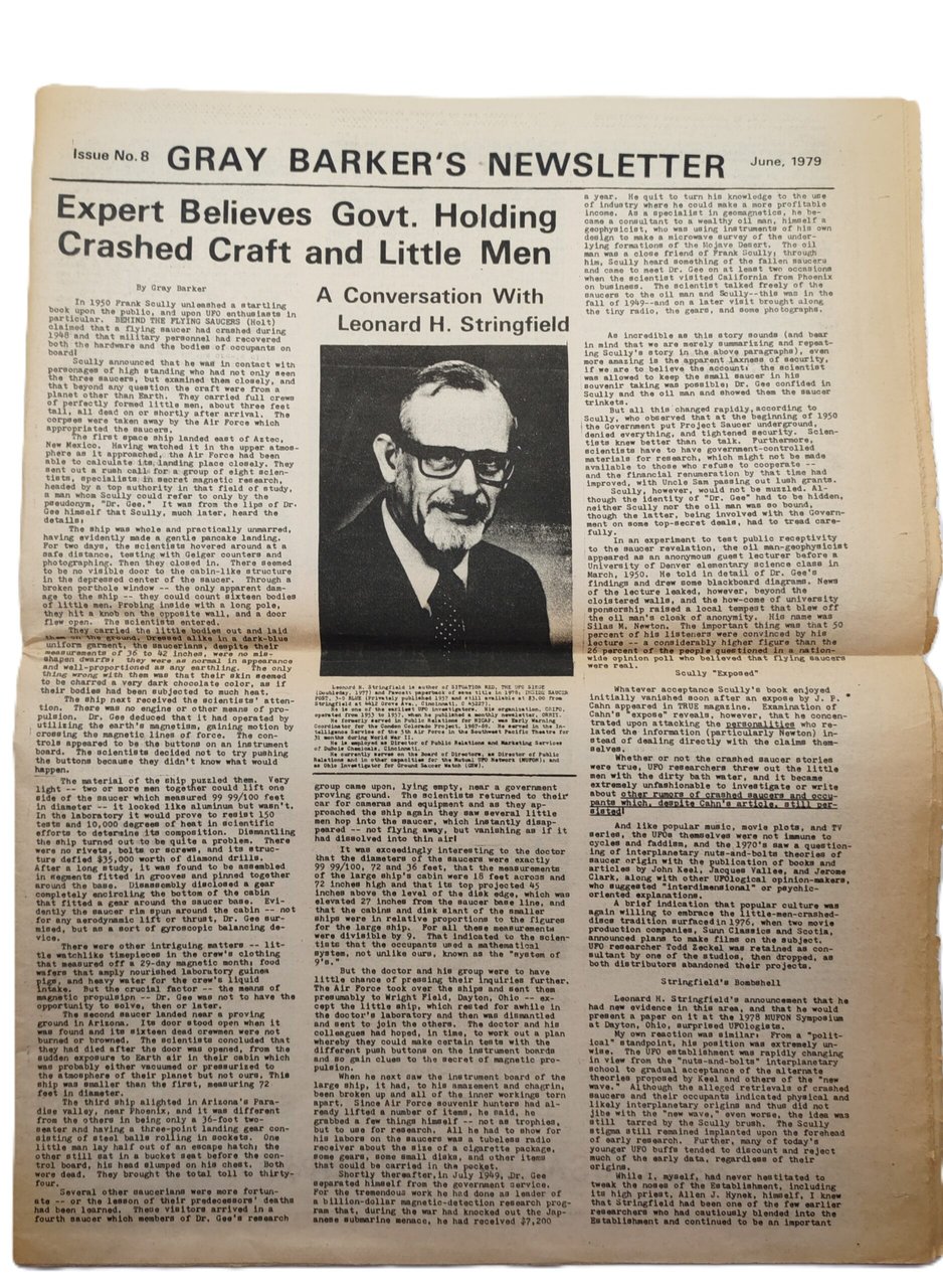 Gray Barker's newsletter numero 8 giugno 1979
