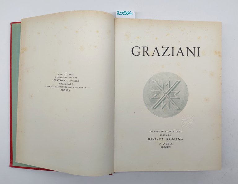 Graziani Collana di Studi Storici edita da Rivista Romana 1956