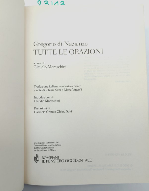 Gregorio Di Nazianzo Tutte le orazioni a cura di Claudio … | Immagine Gallery 5