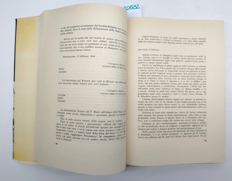 Grossetti Matronola Il bombardamento di Montecassino diario di guerra Montecassino …