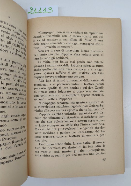 Guareschi Il compagno don Camillo Mondo piccolo Rizzoli 3° edizione …