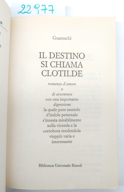 Guareschi Il destino si chiama Clotilde 2° edizione Superbur 1996 | Immagine Gallery 2