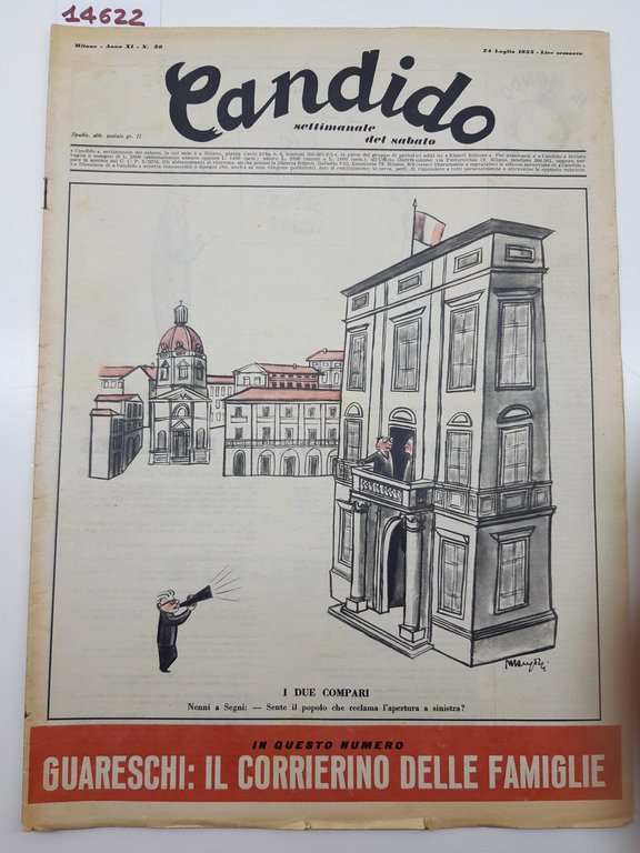 Guareschi Satira politica Candido settimanale del sabato n. 30 1955