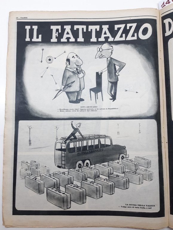 Guareschi Satira politica Candido settimanale del sabato n. 42 1952