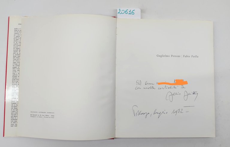 Guglielmo Petroni Failla De Luca editore 1967 autografato