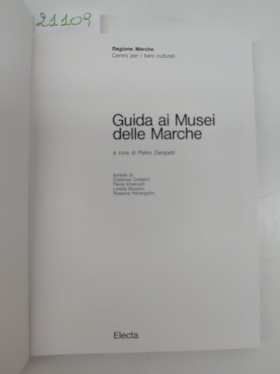 Guida ai musei delle Marche Electa 1985
