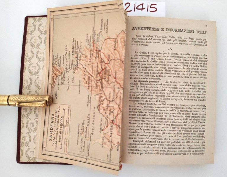 Guida d'Italia Sardegna 1918 1° edizione TCI