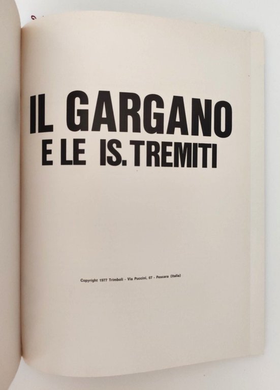 Guida Il Gargano e le isole Tremiti 1977 Trimoli