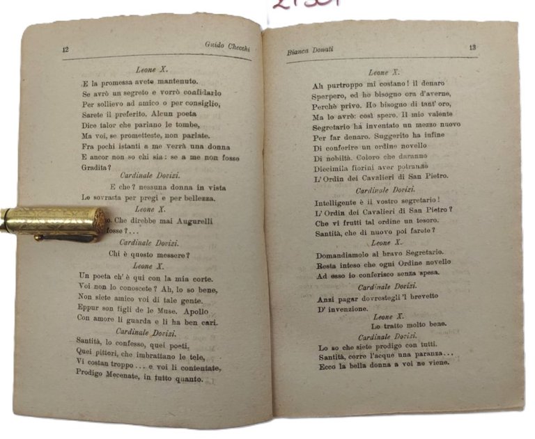 Guido Cecchi Bianca Donati poema drammatico storico in tre atti …