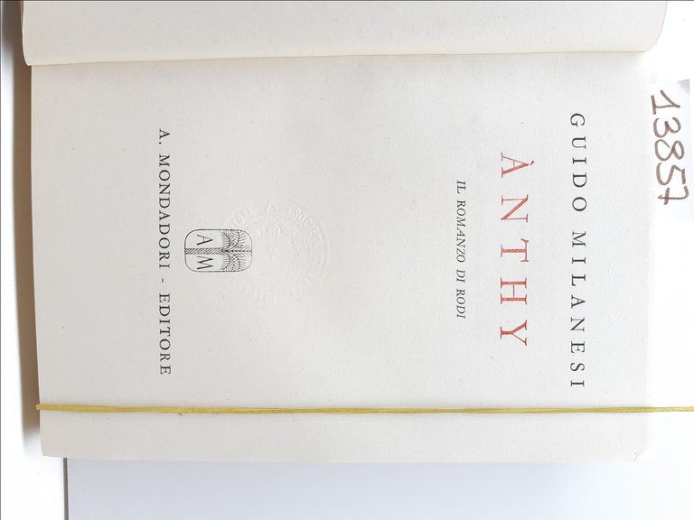 Guido Milanesi Anthy Mondadori XIV edizione 1942 autografato