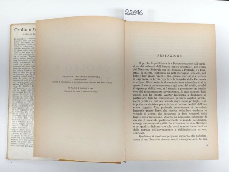 Gunter Karweina Crollo e tragedia Baldini e Castoldi 1961