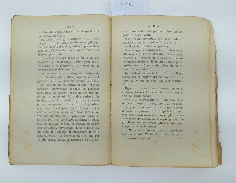 Guy De Maupassant Il Nostro Cuore Treves 1907 Abela Carboneria