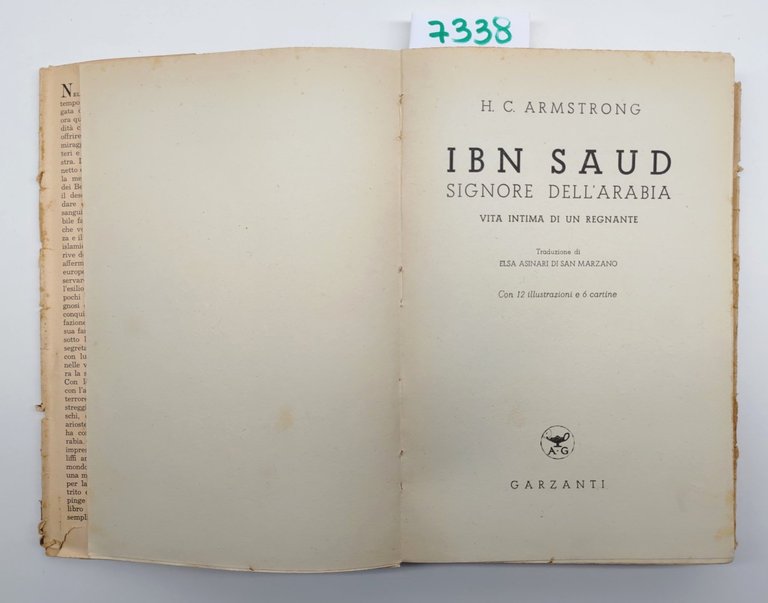 H. C. Amstrong IBN Saud signore dell'Arabia vita intima di …