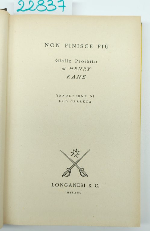 Harry Kane Non finisce più Longanesi 1965 n 145 | Immagine Gallery 4