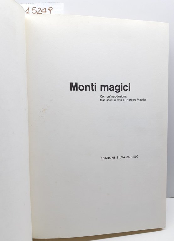 Herbert Maeder Monti magici Silva Zurigo 1971