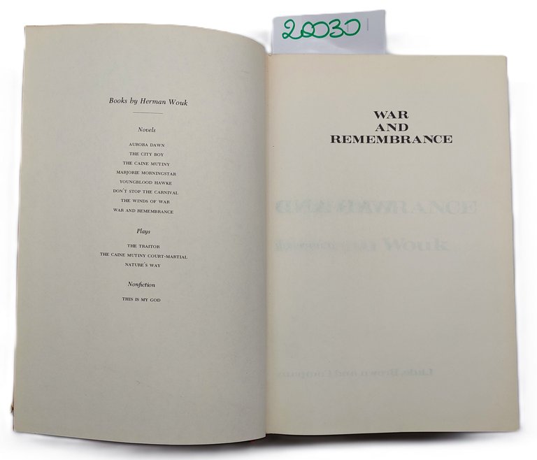 Hermann Wouk War and remembrance 1° ediz. 1978 Little Brown …