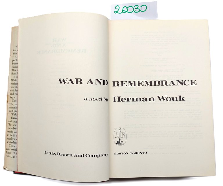 Hermann Wouk War and remembrance 1° ediz. 1978 Little Brown …