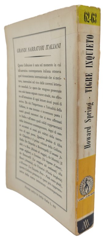 Howard Spring Tigre inquieto edizione integrale Mondadori 1955 1° edizione | Immagine Gallery 2