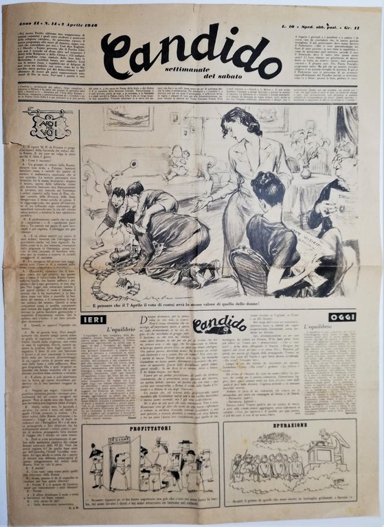 Candido settimanale del sabato anno II numero 14 - 7 Aprile 1946