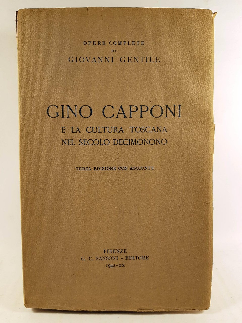G. Gentile Gino Capponi e la cultura Toscana nel secolo …