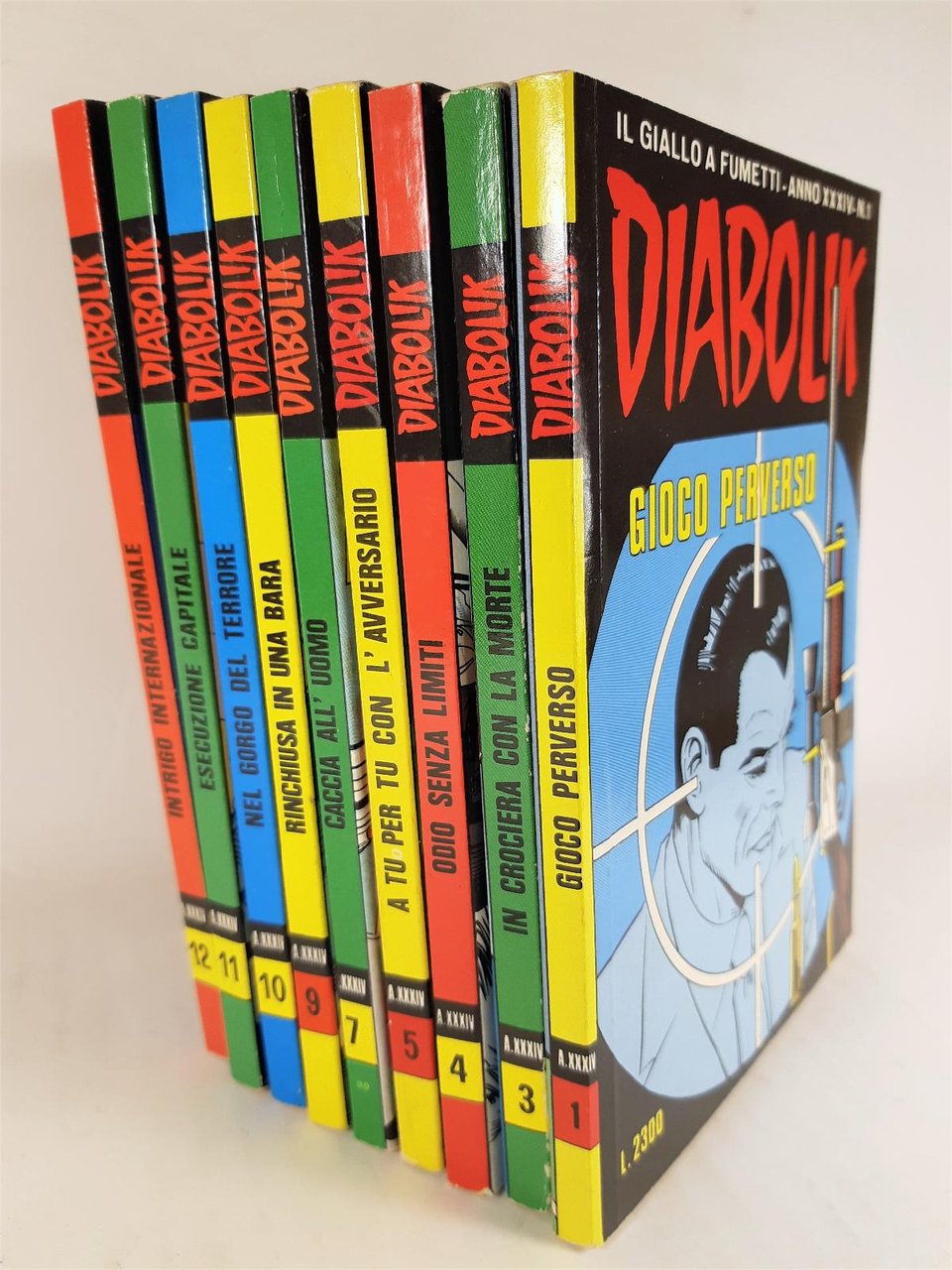 Diabolik anno XXXIV numeri 1-3-4-5-6-7 -9-10-11-12 1995
