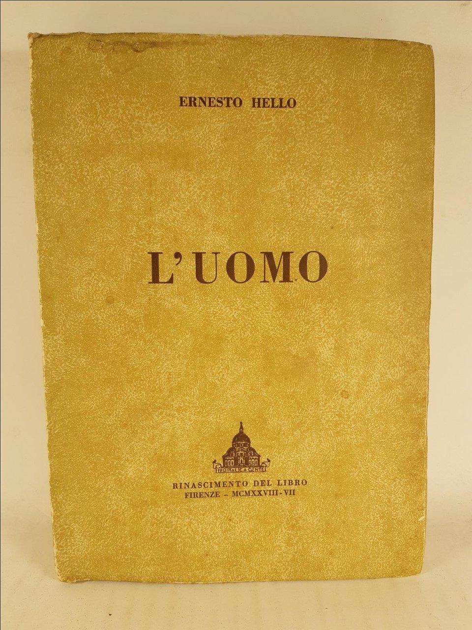 Ernesto Hello Uomo Rinascimento del libro 1938