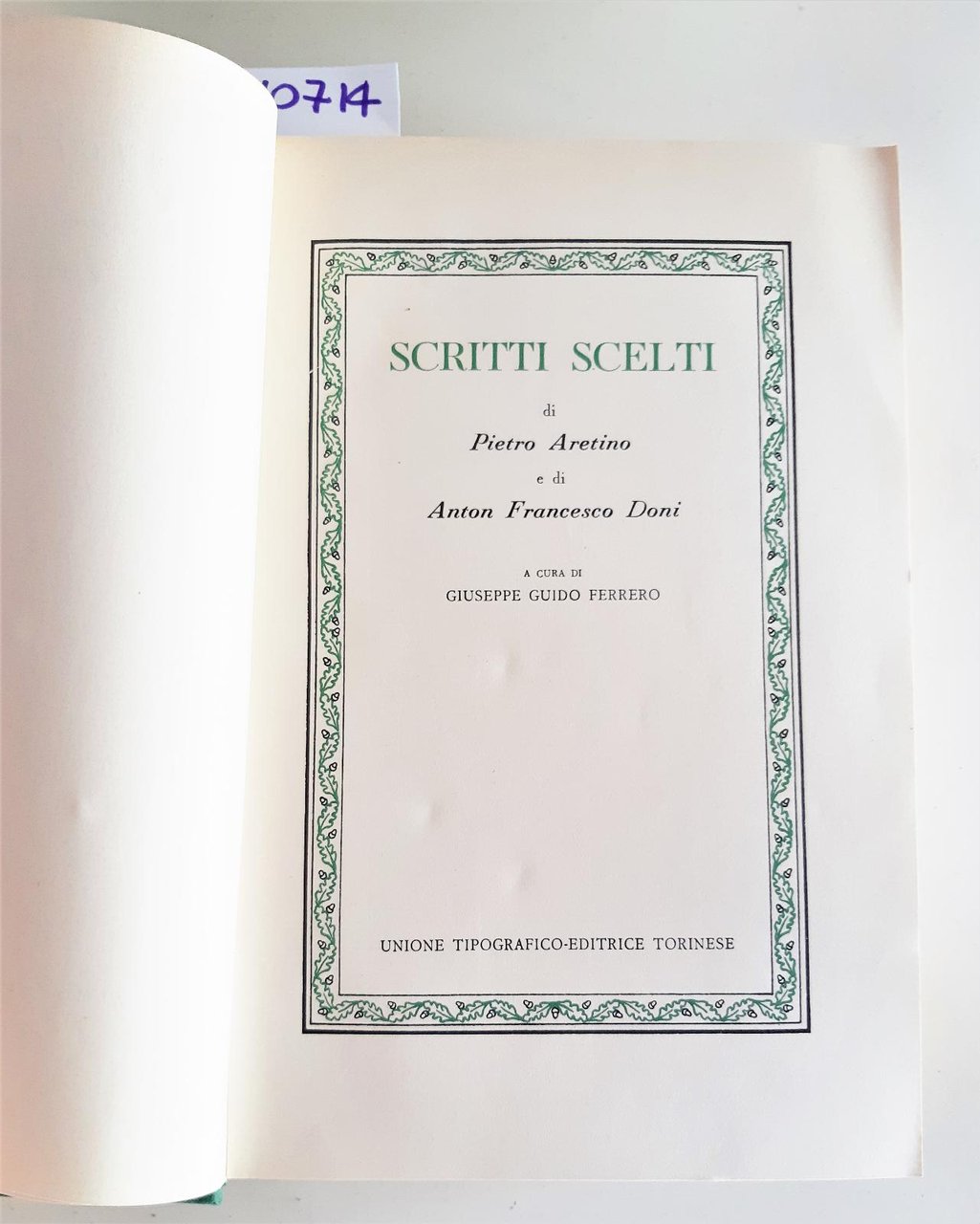 Classici UTET Scritti scelti di Pietro Aretino e di Anton …