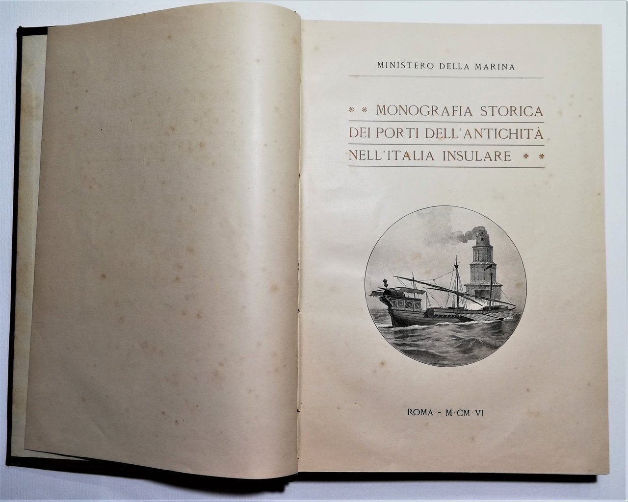 Monografia storica dei porti dell'antichit‡ Italia e isole due volumi …