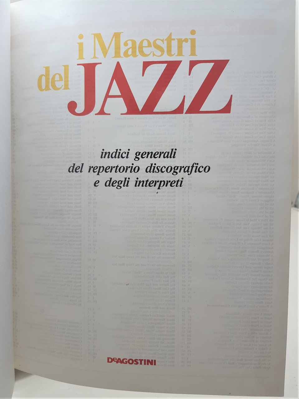 I Maestri del jazz Indici generali del repertorio discografico e …