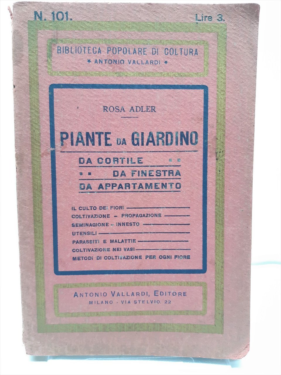 Biblioteca Popolare di coltura Rosa Adler Piante Da Giardino Vallardi …