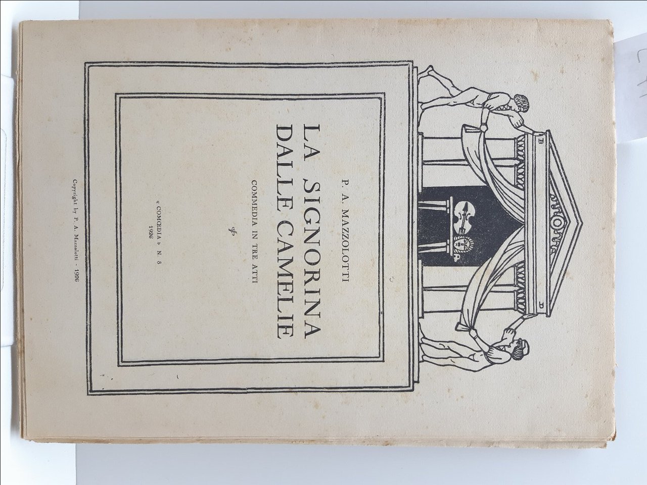 Teatro P A Mazzolotti La signorina delle Camelie commedia in …