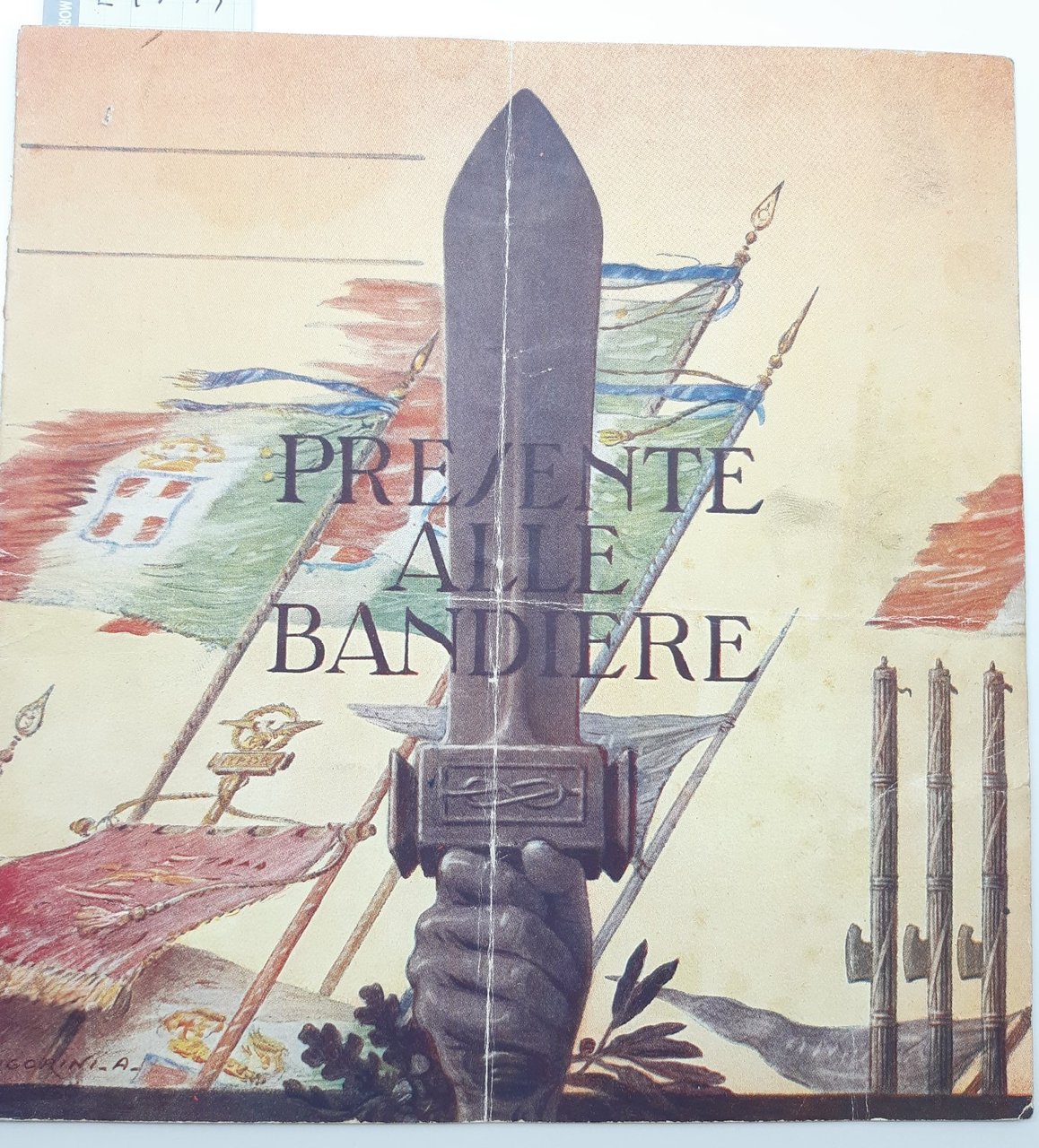 Presente alle bandiere Libretto di pensione di guerra familiari caduti …