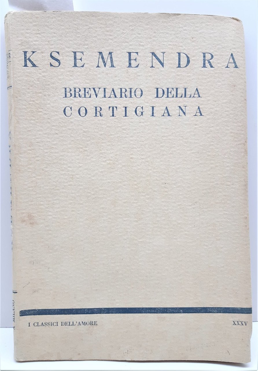 Ksemendra Breviario della cortigiana L'Aristocratica 1926