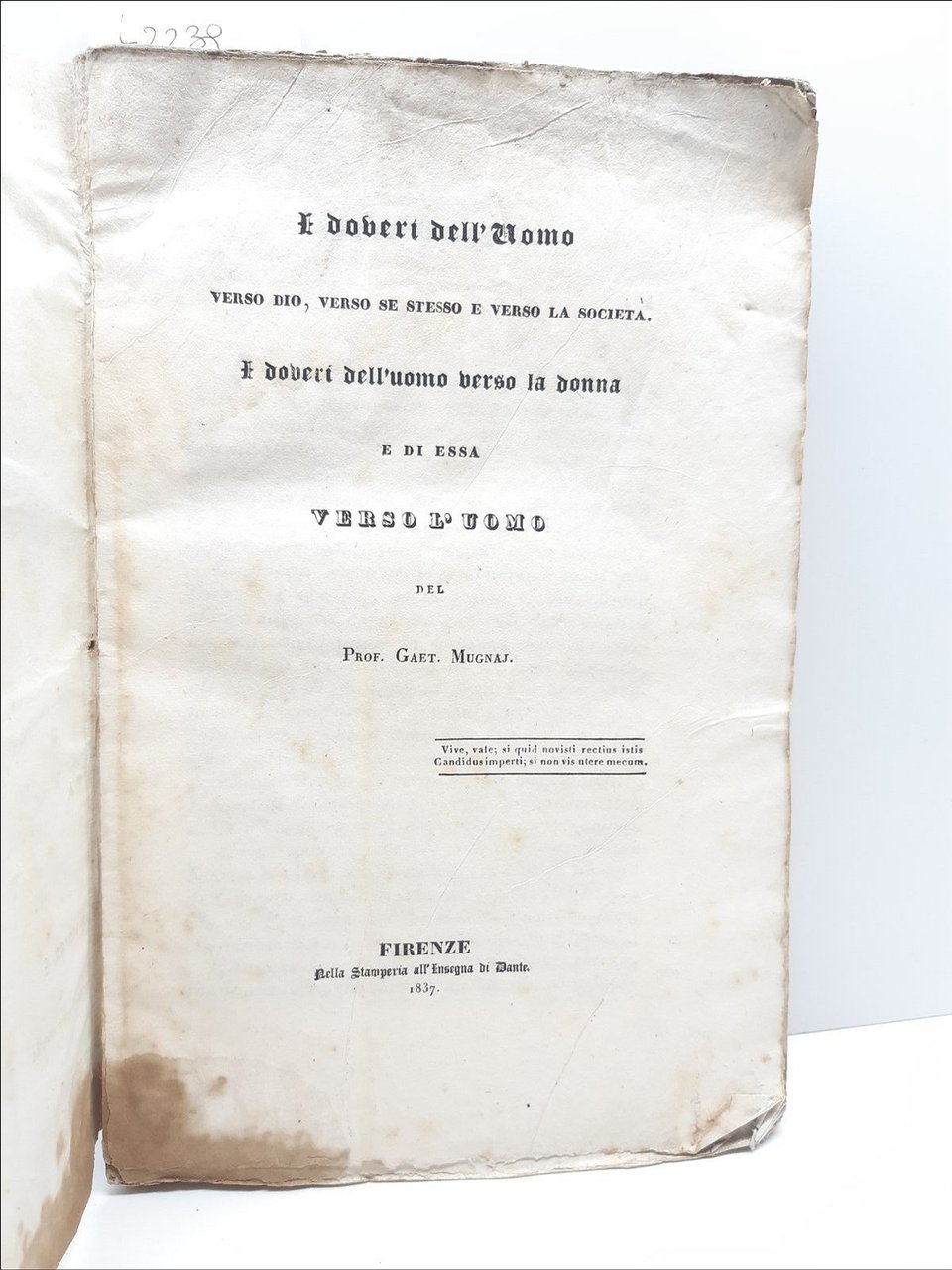 G. Mugnai-I Doveri Dell'uomo.e i doveri dell'uomo verso la donna …