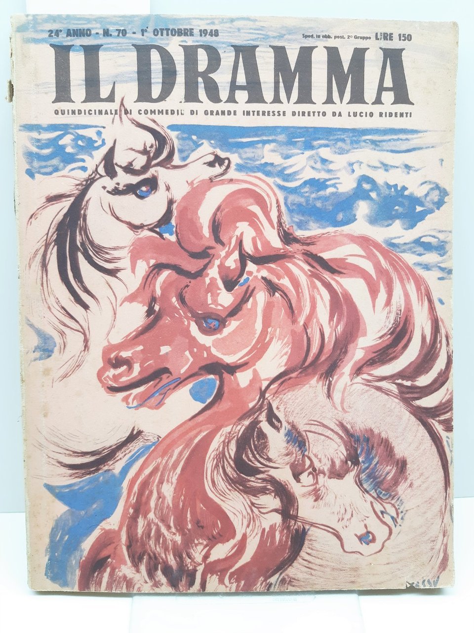 Rivista teatro Il Dramma numero 70 1∞ ottobre 1848