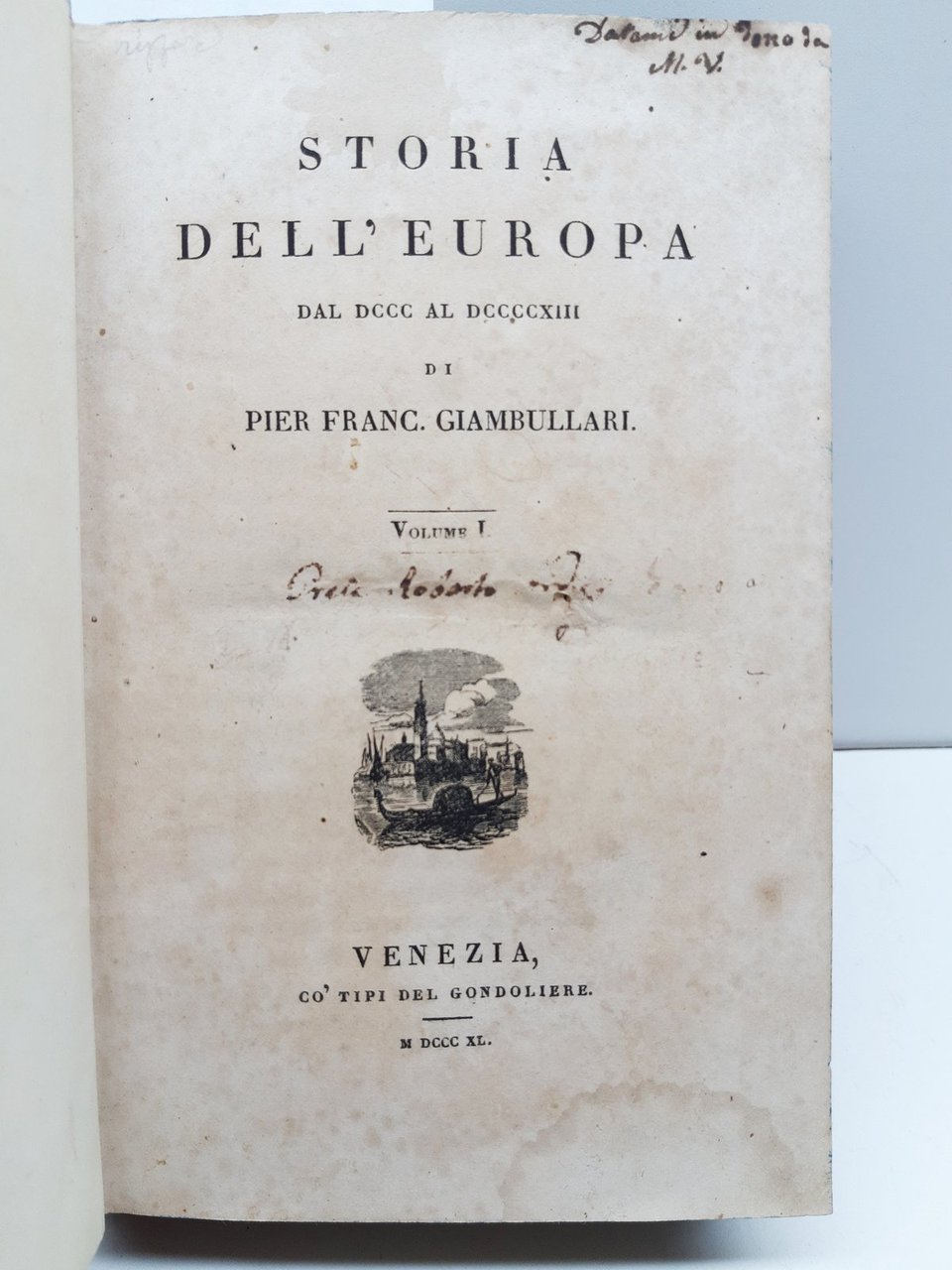 Pier Francesco Giambullari Storia dell'Europa due volumi in un unico …