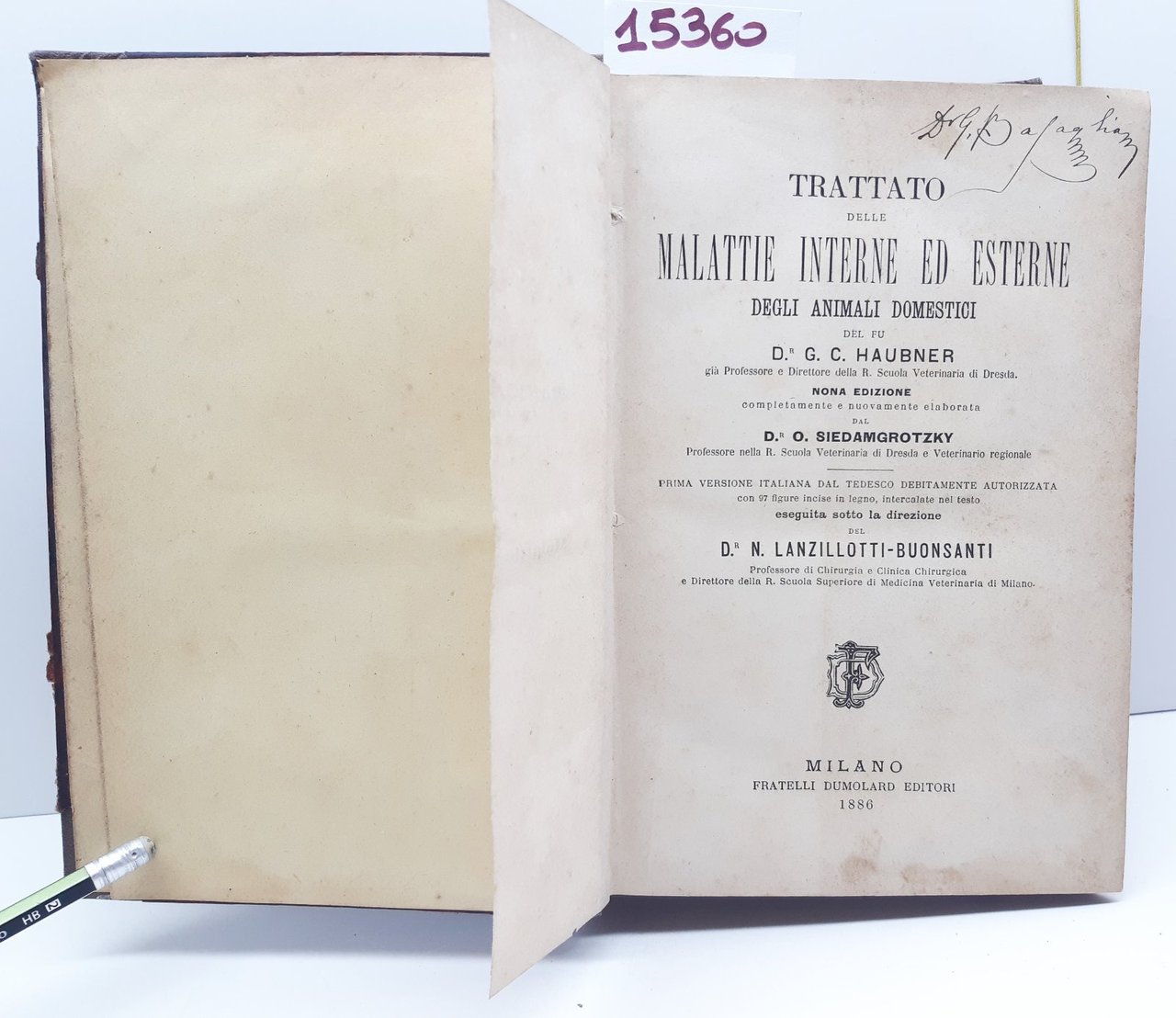 Haubner Trattato delle malattie interne ed esterne degli animali domestici …