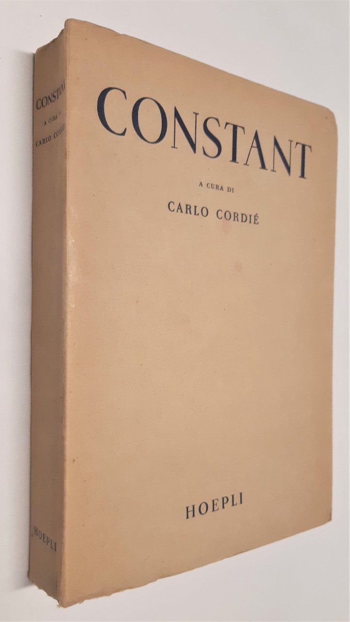 Carlo CordiÈ Constant Hoepli 1946 con 33 tavole fuori testo