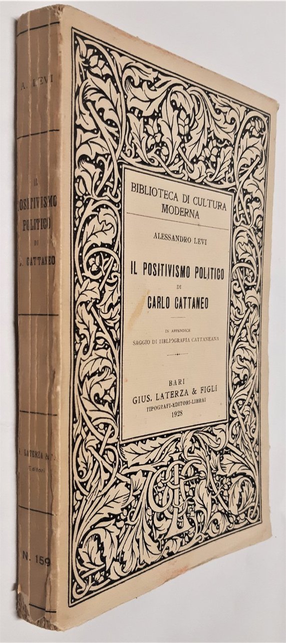 Alessandro Levi Il positivismo politico di Carlo Cattaneo Laterza 1928