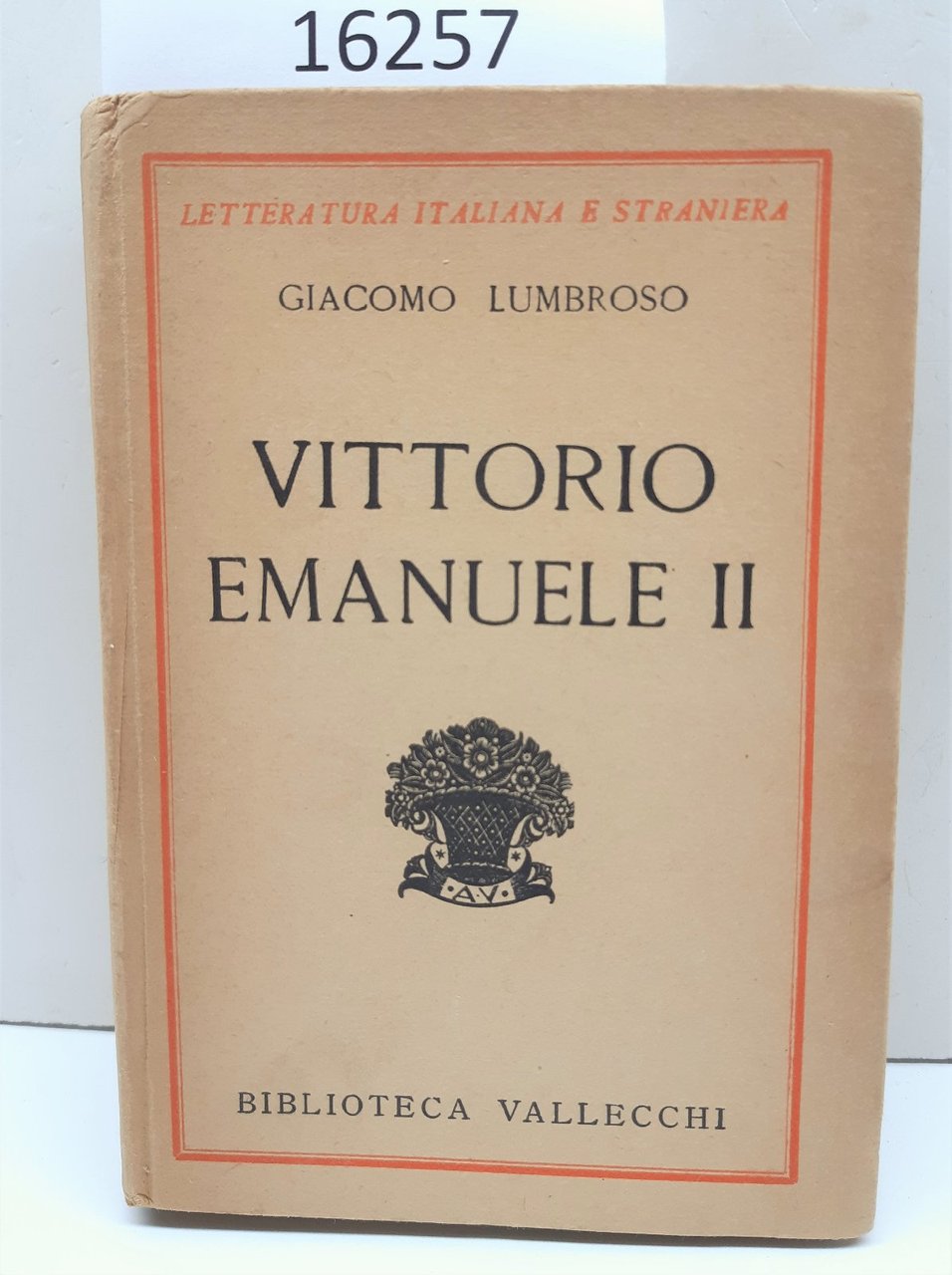 Giacomo Lumbroso Vittorio Emanuele II Vallecchi 1933 | Immagine principale