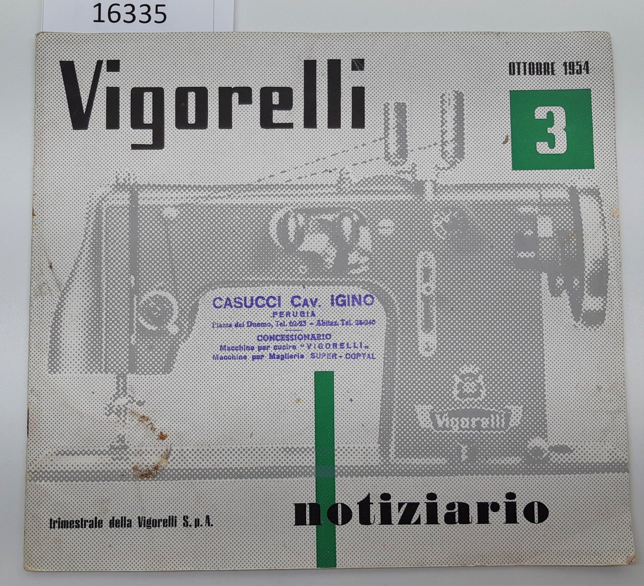Notiziario trimestrale Vigorelli ottobre 1954 numero 3