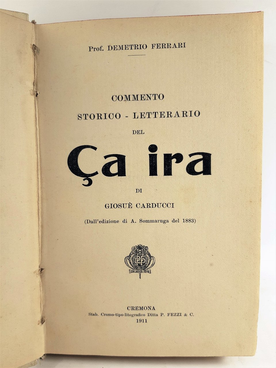 D. Ferrari Commento storico letterario del Ca ira di GiosuË …