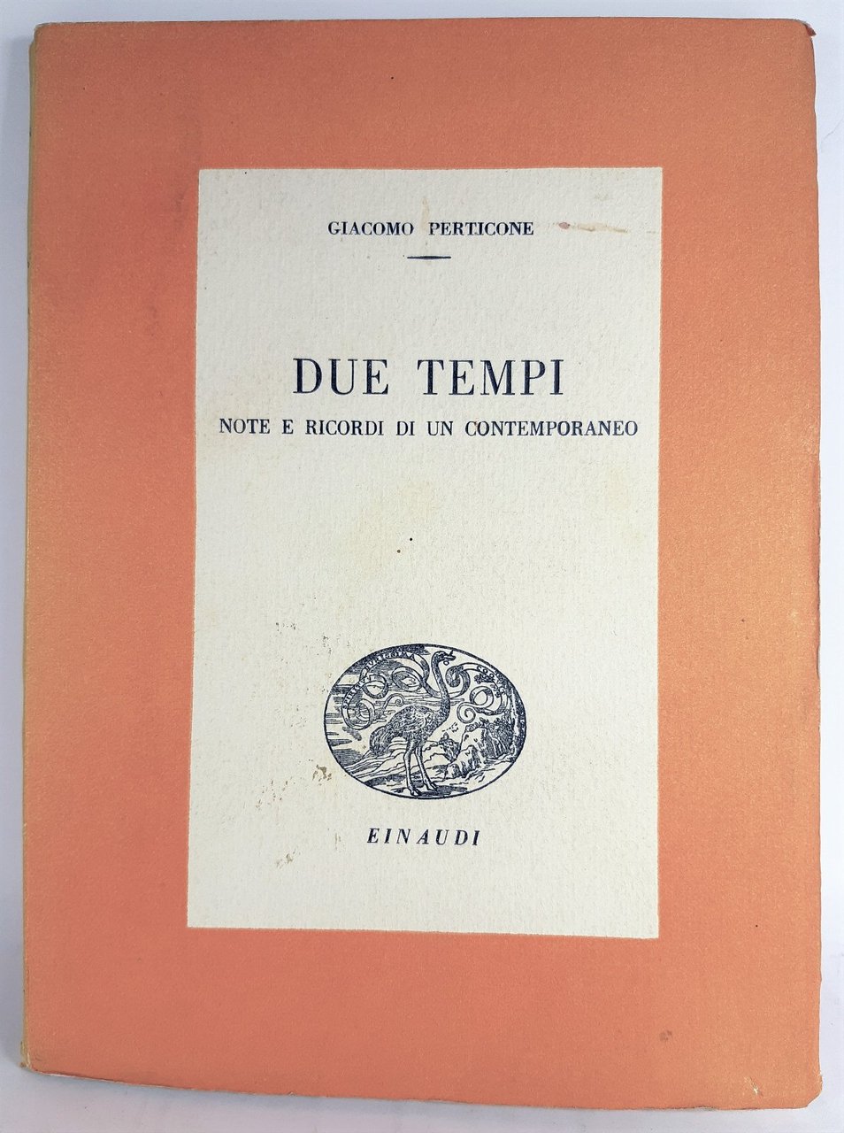 Giacomo Perticone Due tempi note e ricordi di un contemporaneo … | Immagine principale