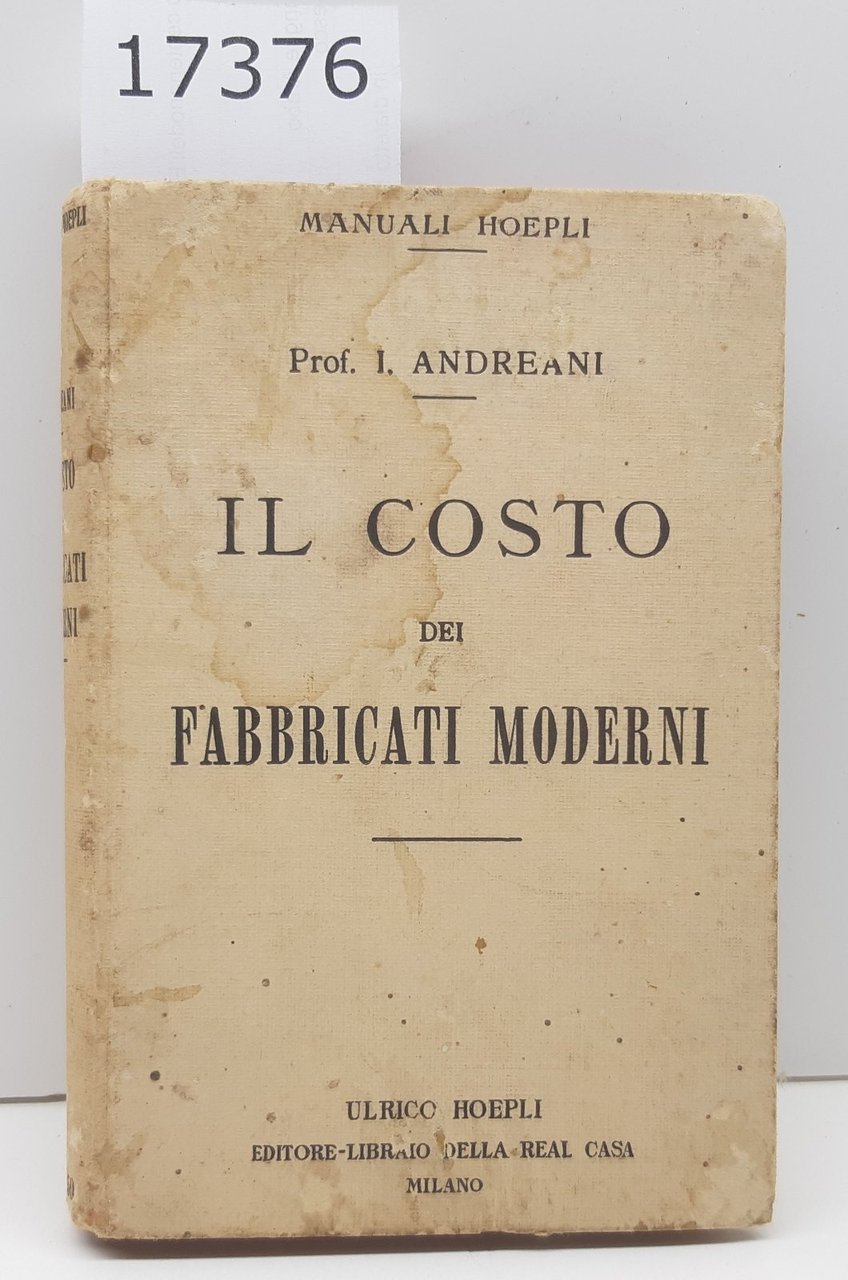 I. Andriani Il costo dei fabbricati moderni Hoepli 1927