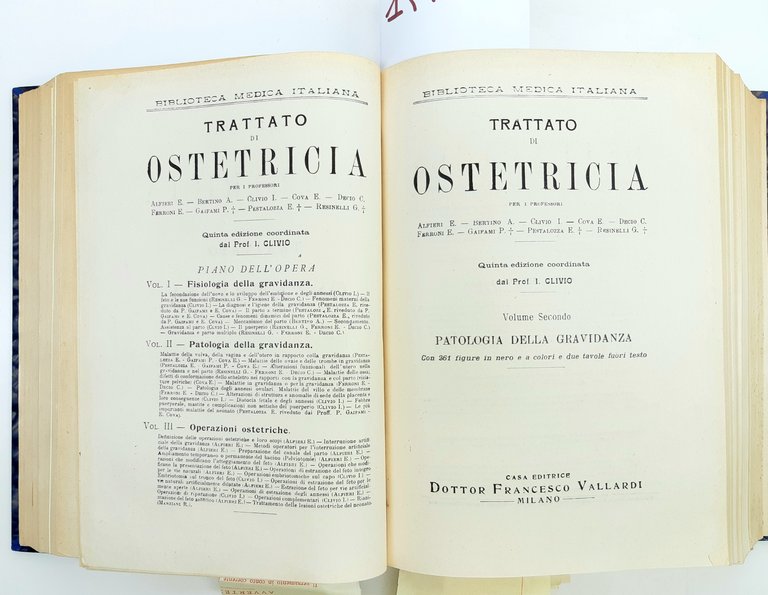 I. Clivio Trattato di ostetricia tre volumi in un unico …