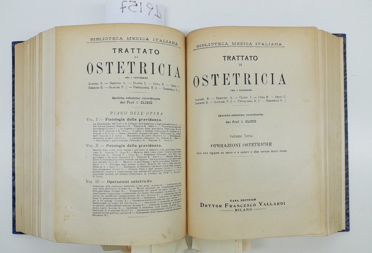 I. Clivio Trattato di ostetricia tre volumi in un unico …